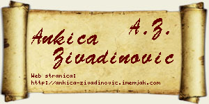 Ankica Živadinović vizit kartica